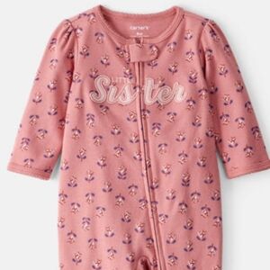 Baby Little Sister 2-Way Zip Cotton Sleep & Play Pajamas